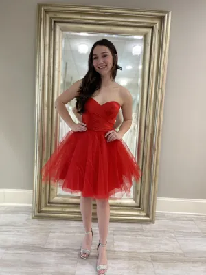 A-Line Short Red Prom Dress Sweetheart Cheap Short/Mini Homecoming Dresses #EWR170