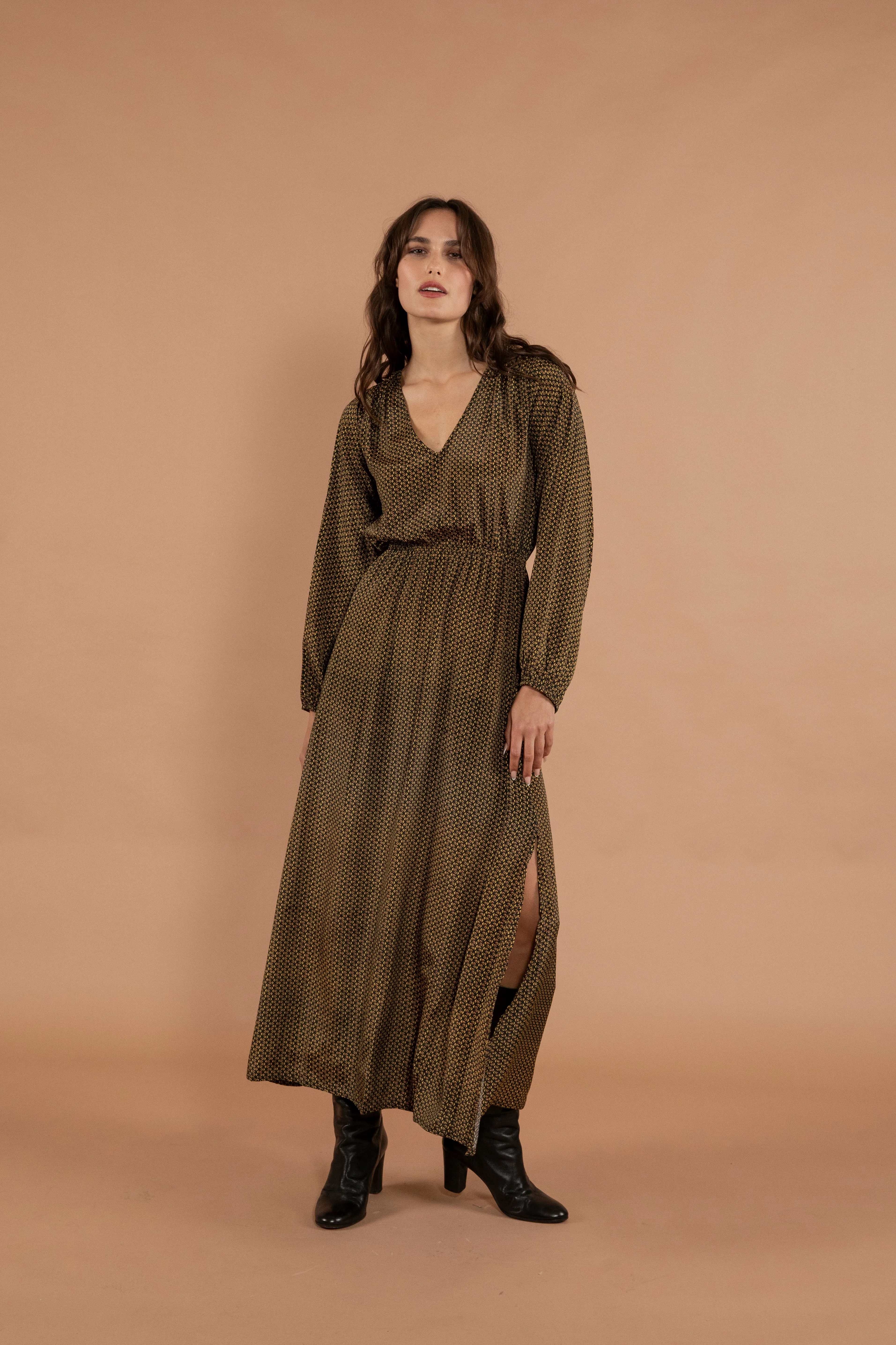 Aashvi V-Neck Maxi Dress