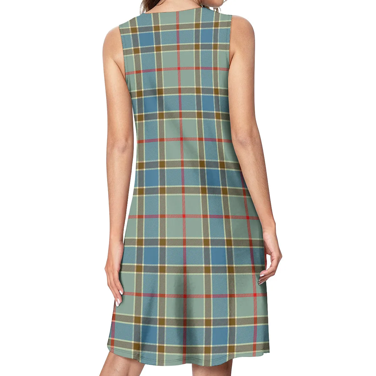 Balfour Blue Tartan Womens Casual Dresses