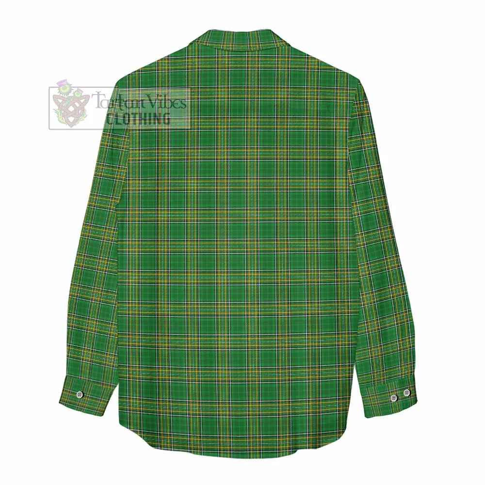 Bligh Irish Clan Tartan Women's Casual Shirt with Coat of Arms