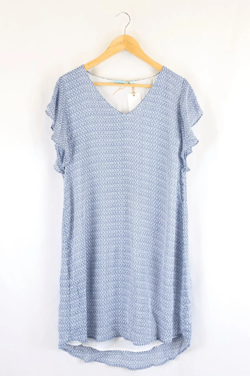 Blue Illusion Blue And White Dress S