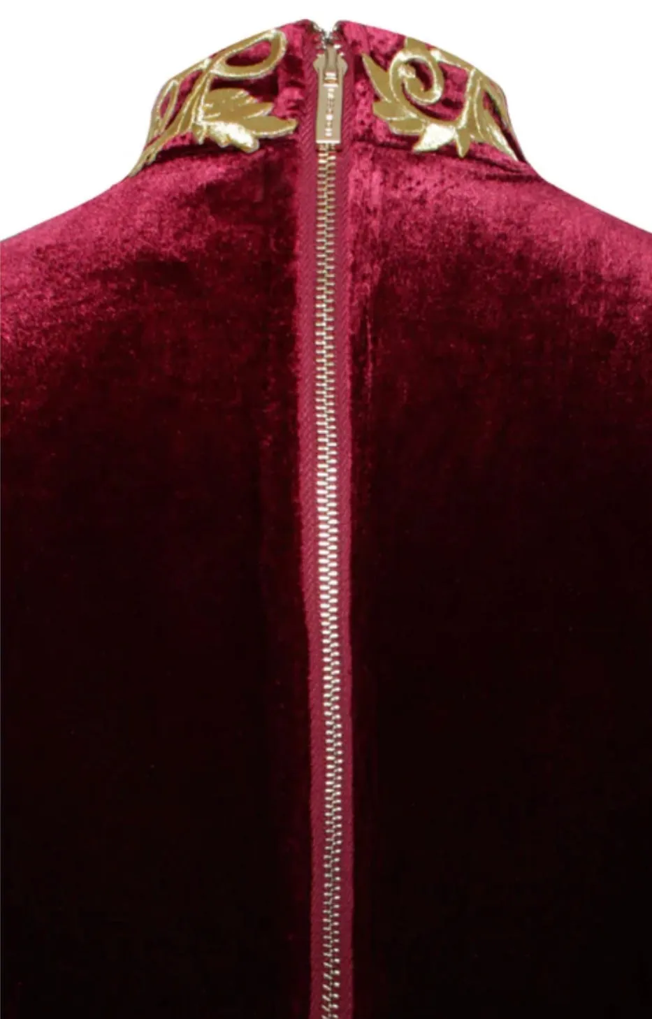 BURGUNDY VELVET GOWN