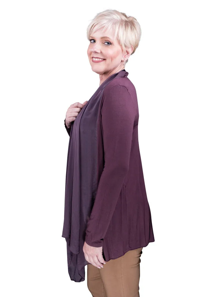 Carla Open Cardi w/Silk Trim (CLS201)