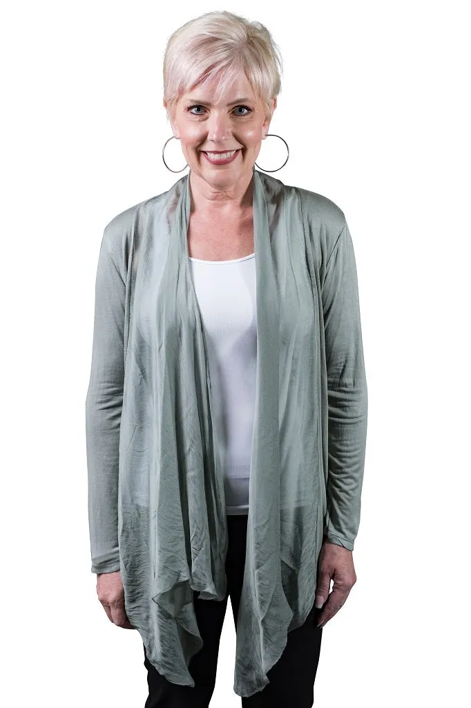 Carla Open Cardi w/Silk Trim (CLS201)