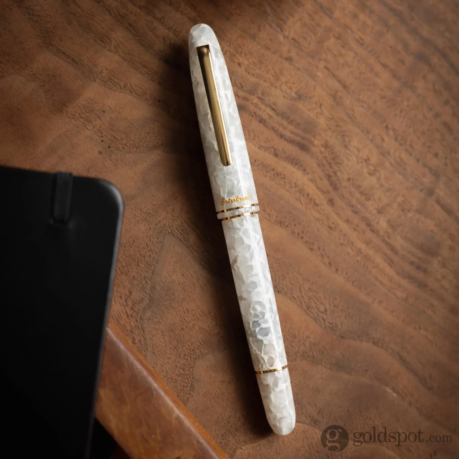 Esterbrook Estie Button Piston Fountain Pen in Winter White with Gold Trim