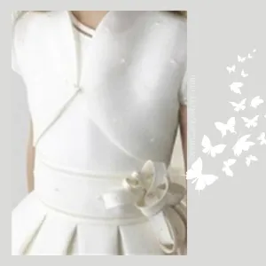 First Holy Communion White Dress or Elegant Flower Girl Dress - Mini Bride