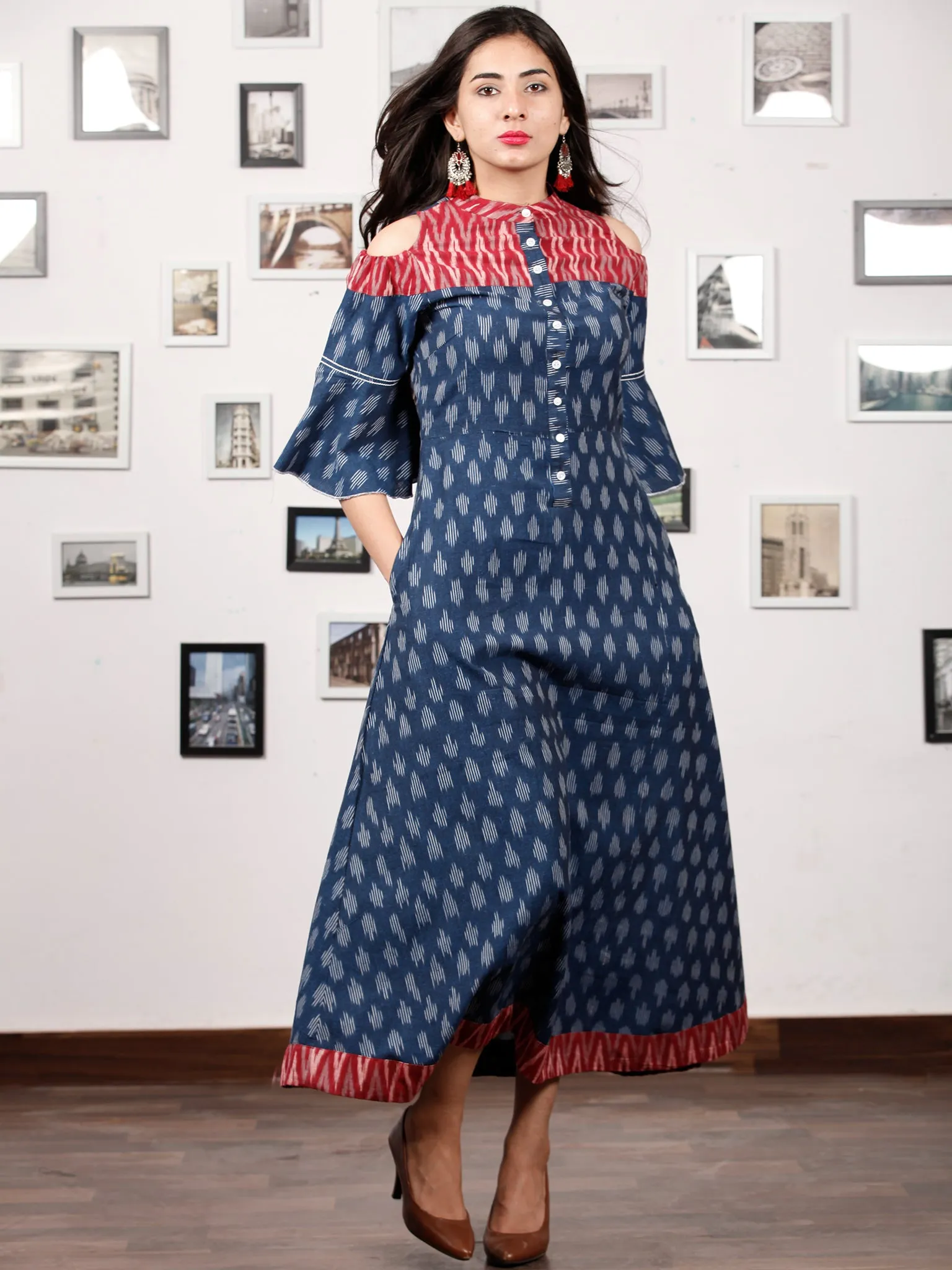 IKAT MANIA - Handwoven Ikat Midi Dress - D325F940