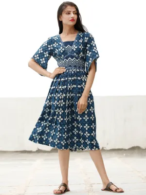 Indigo Magic  - Block Printed Cotton Dress  - D359F1340