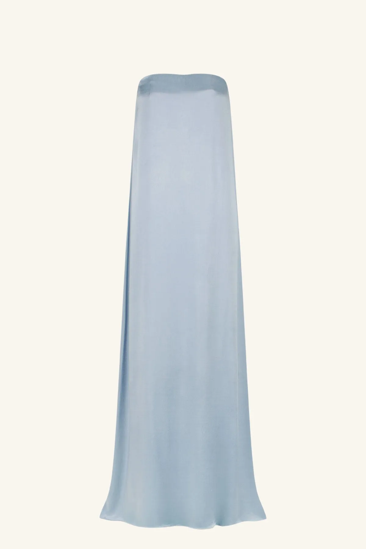 LA LUNE STRAPLESS COLUMN MAXI DRESS - POWDER BLUE