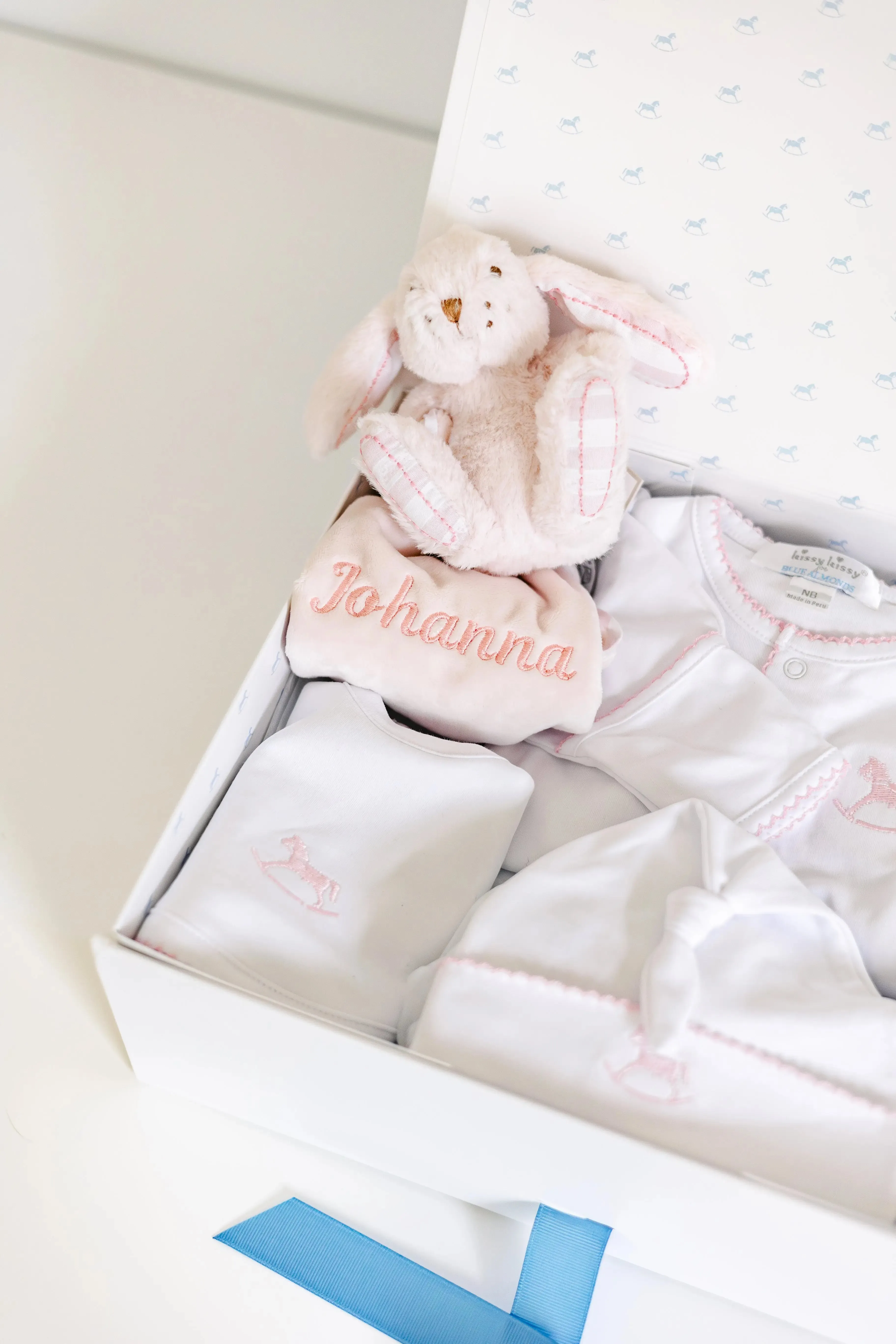 Personalised pink Signature baby gift set