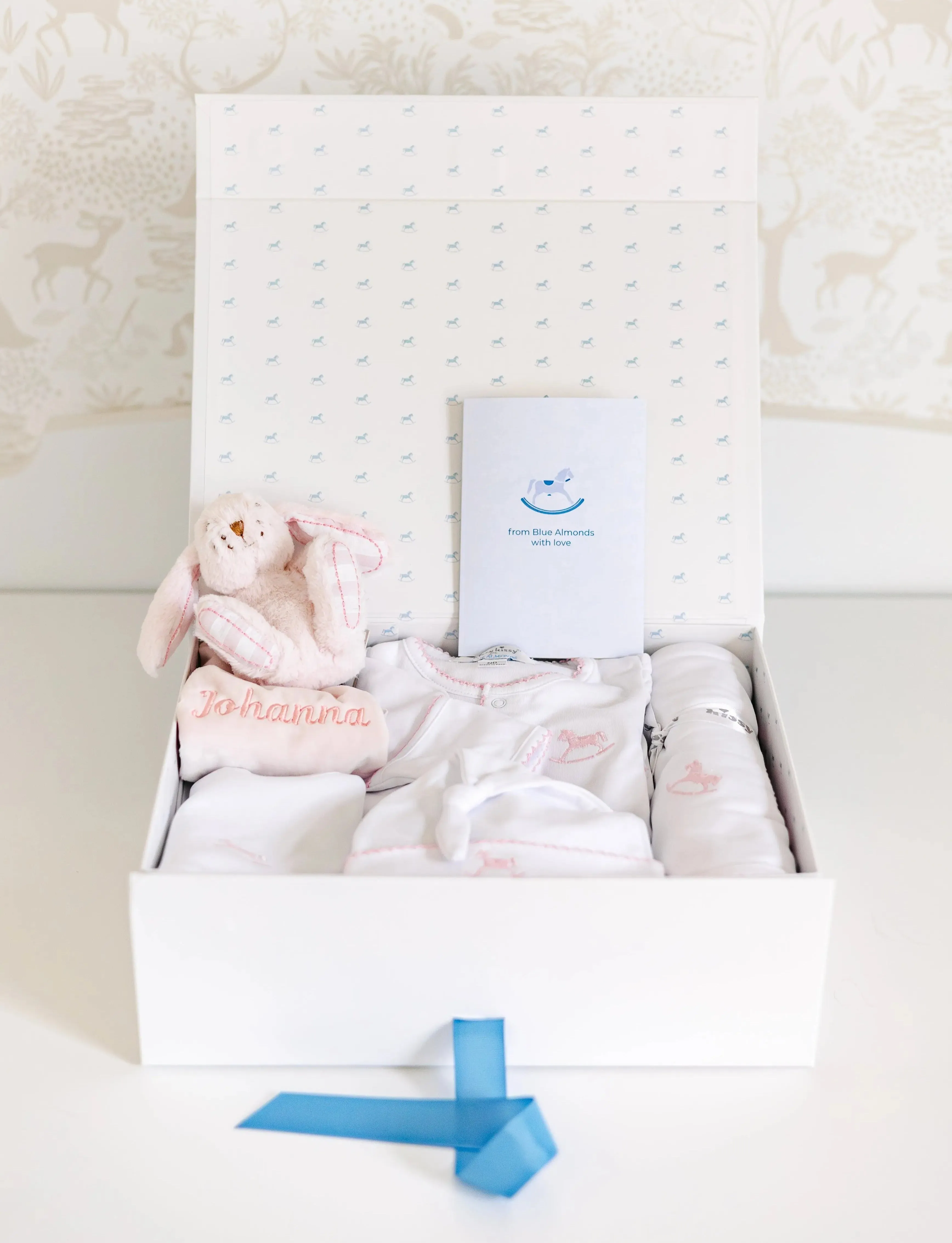 Personalised pink Signature baby gift set