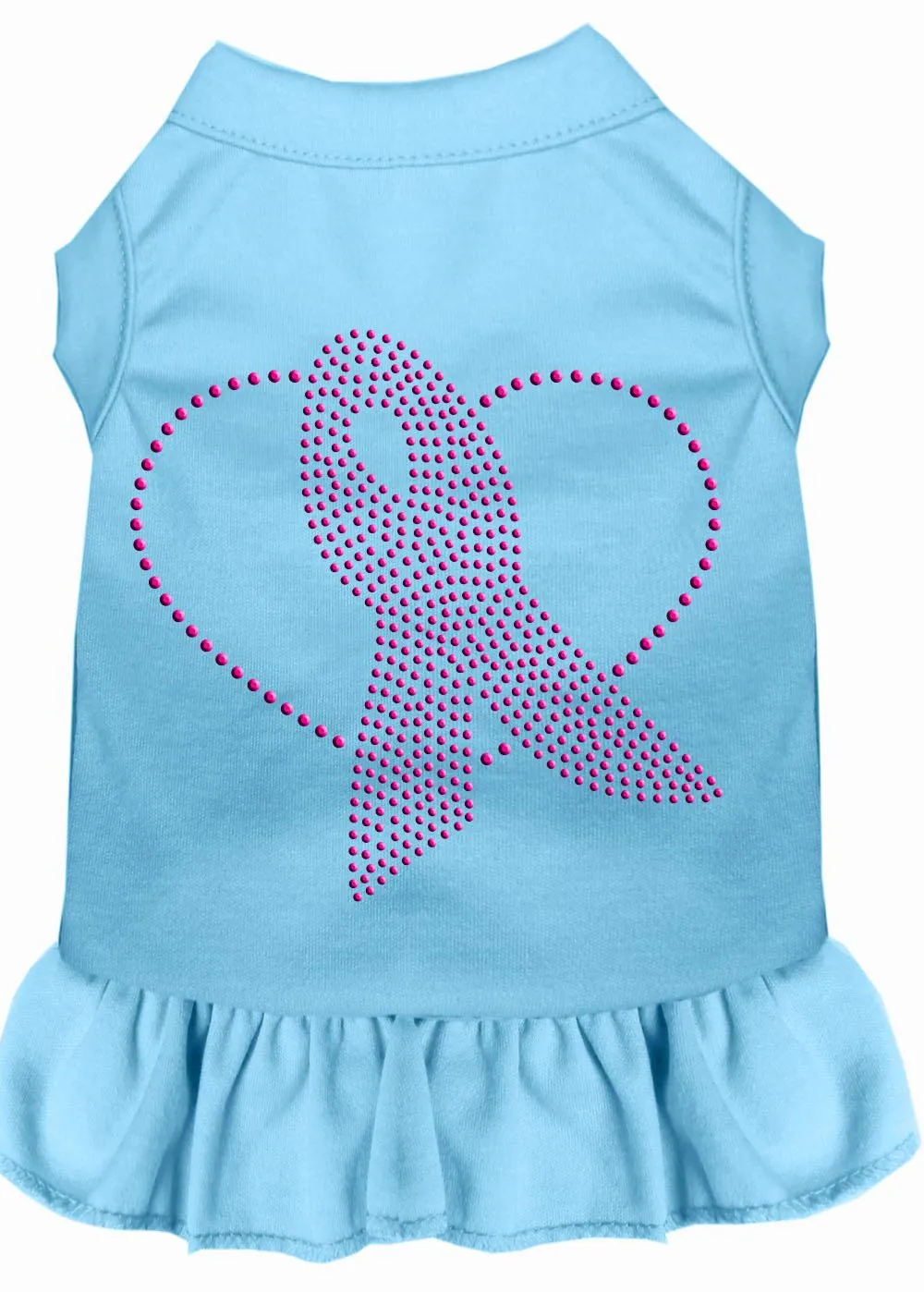 Pink Ribbon Rhinestone Dress Baby Blue Xs (8)