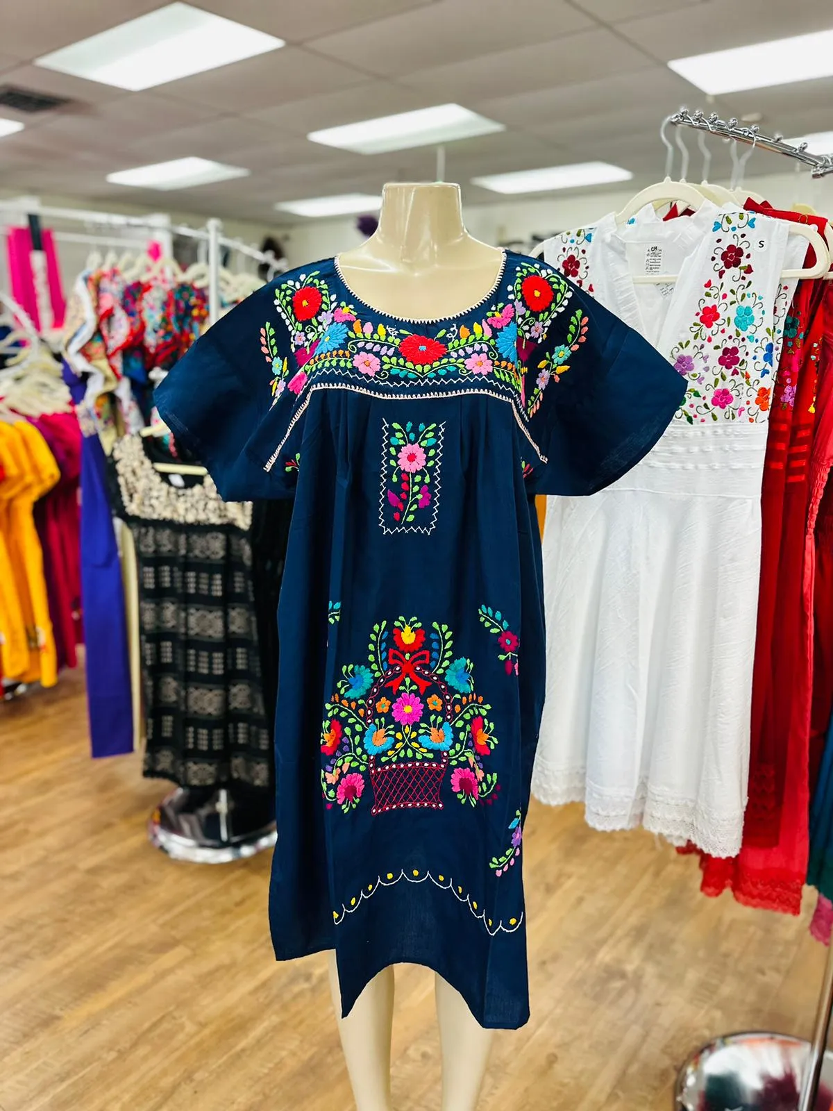 Puebla Navy Dress