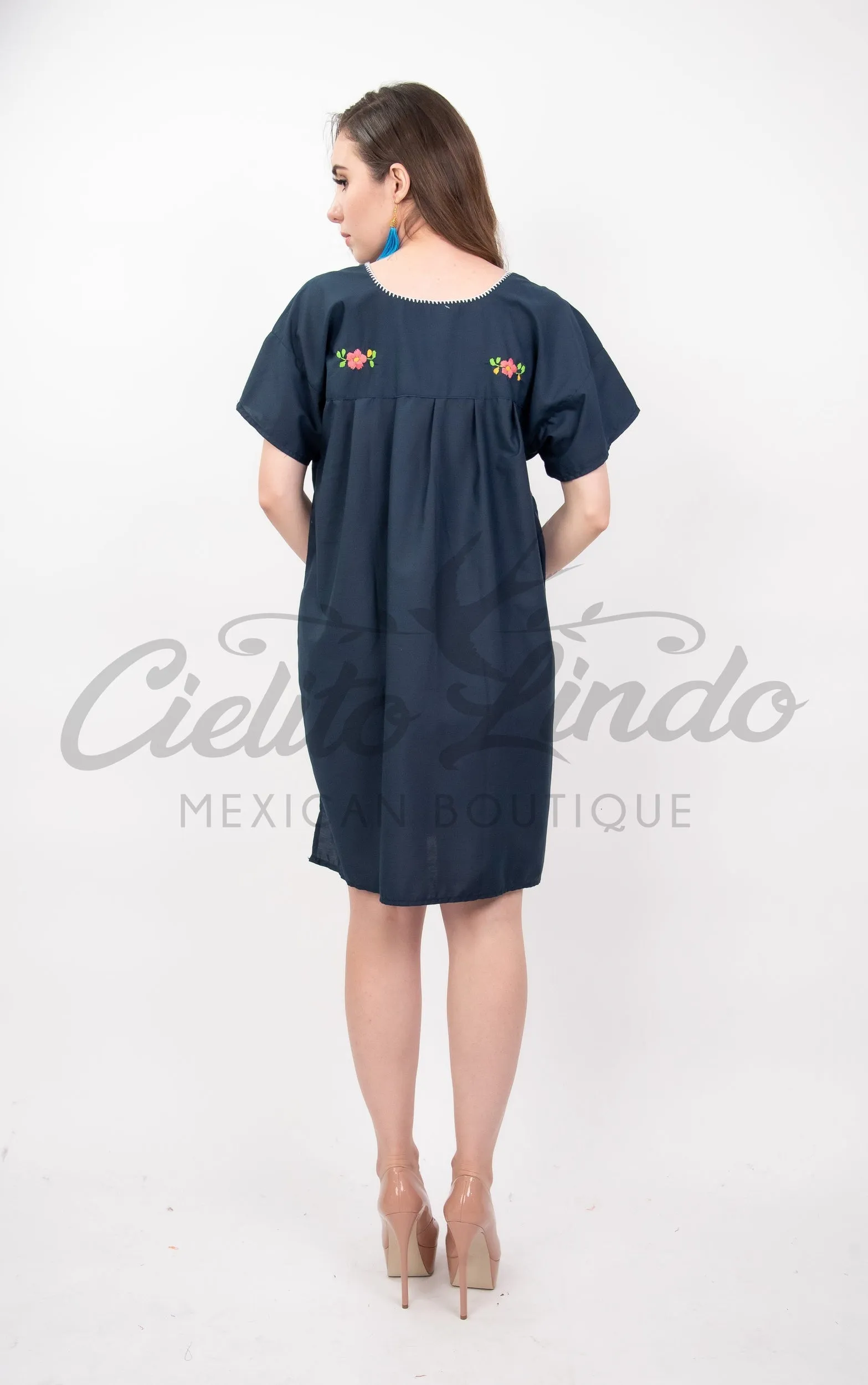 Puebla Navy Dress