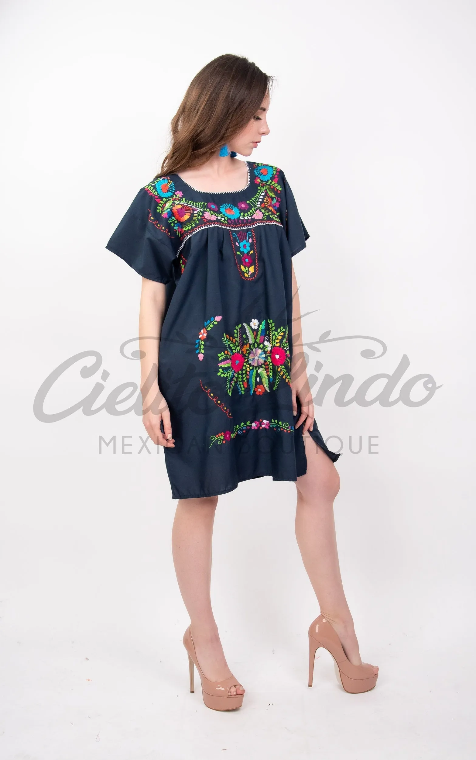 Puebla Navy Dress