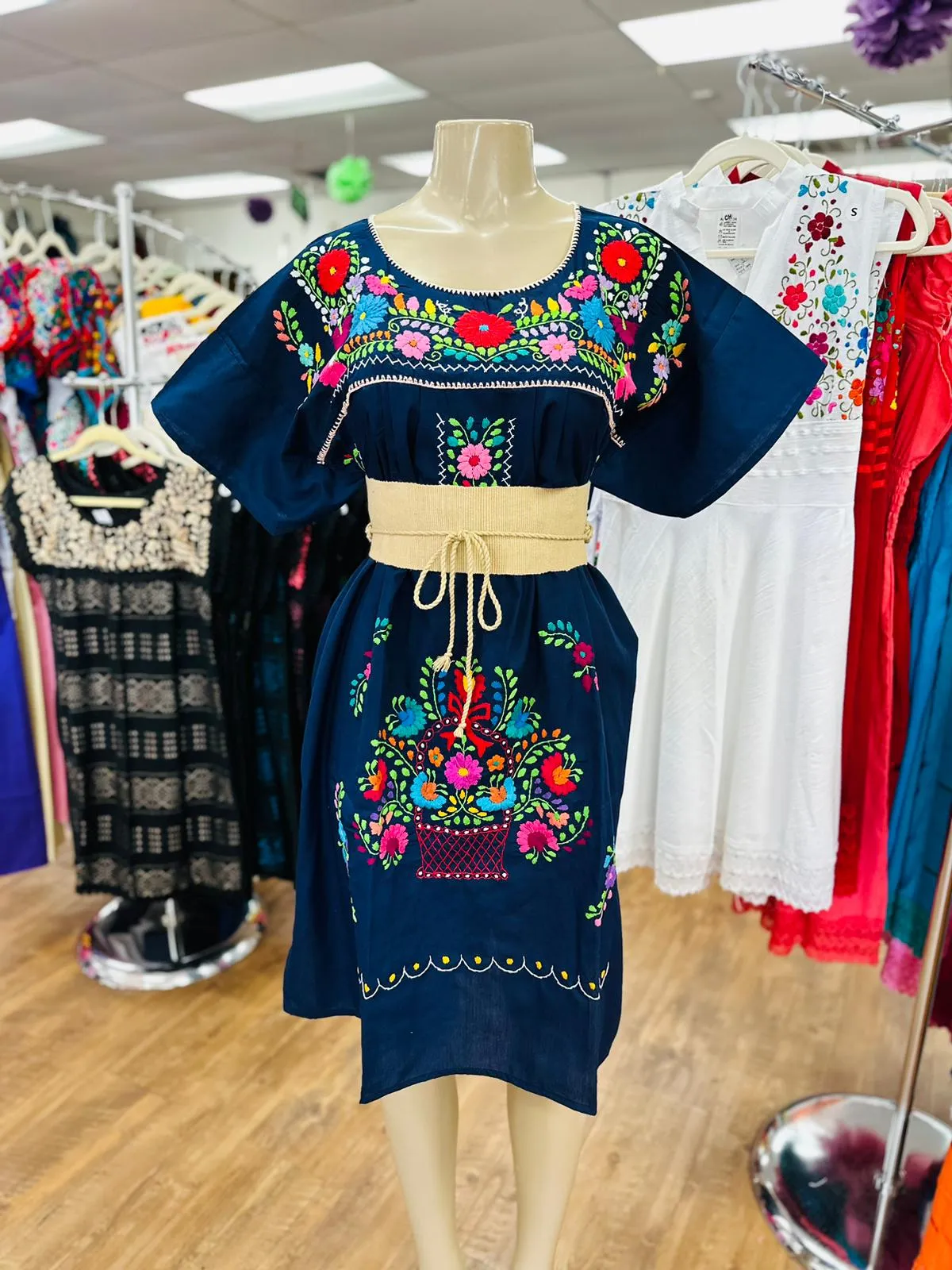 Puebla Navy Dress