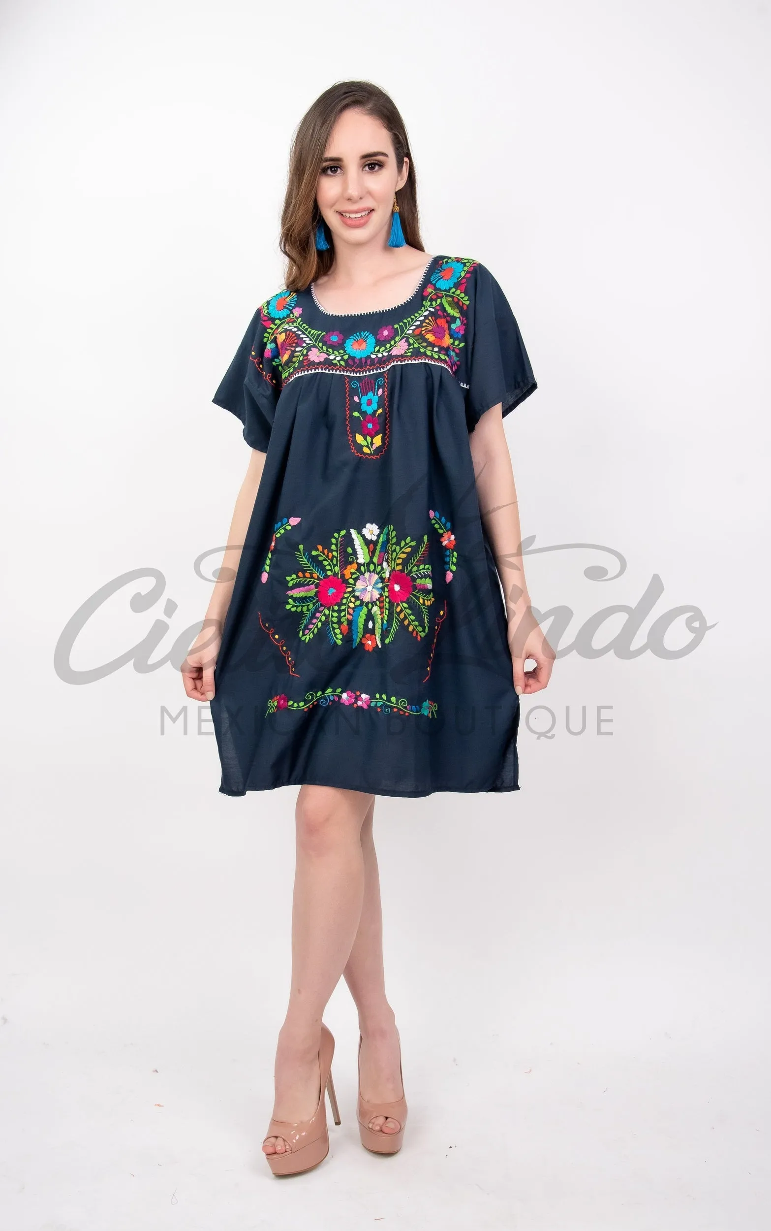 Puebla Navy Dress