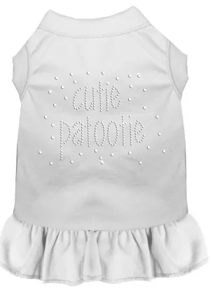 Rhinestone Cutie Patootie Dress White Sm (10)