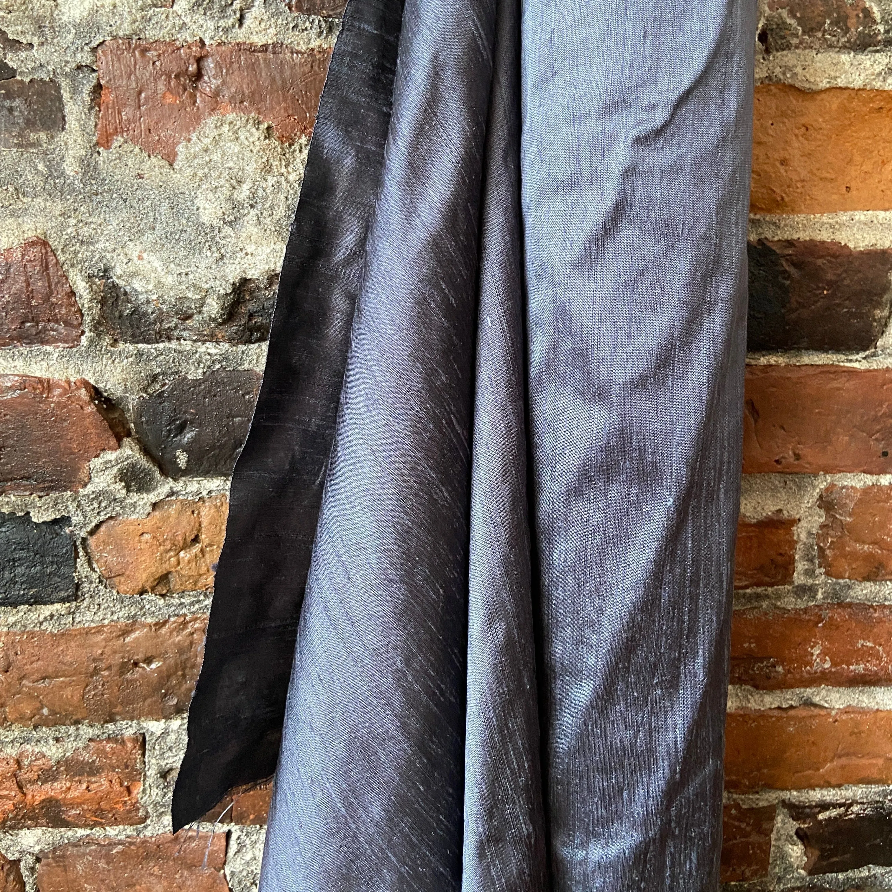 Shoreline Silk in Charcoal - 44"/45" Wide