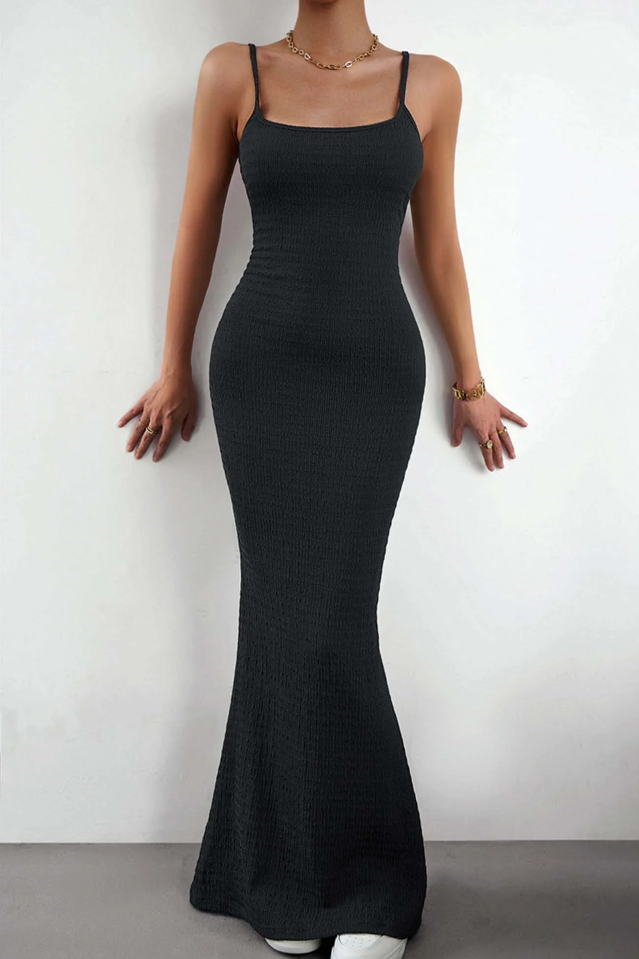 Solid Color Bodycon Cami Dress