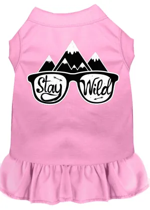 Stay Wild Screen Print Dog Dress Light Pink Xxxl (20)