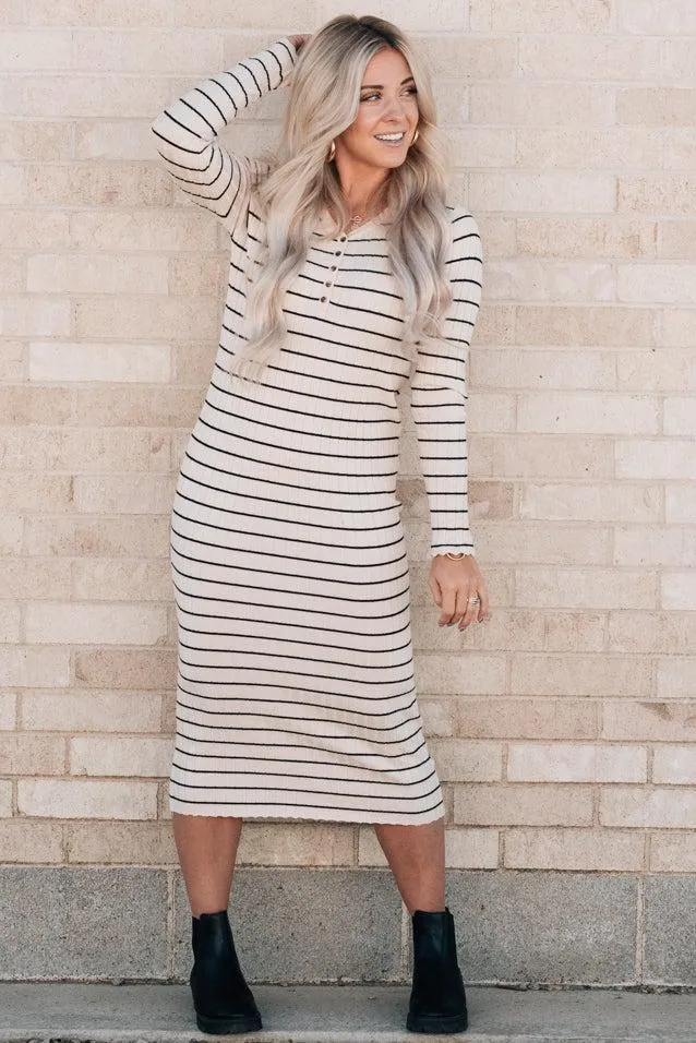 Sweater Ribbed Slim Fit Dress