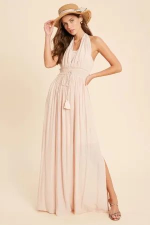 The Athena Halter Maxi Dress