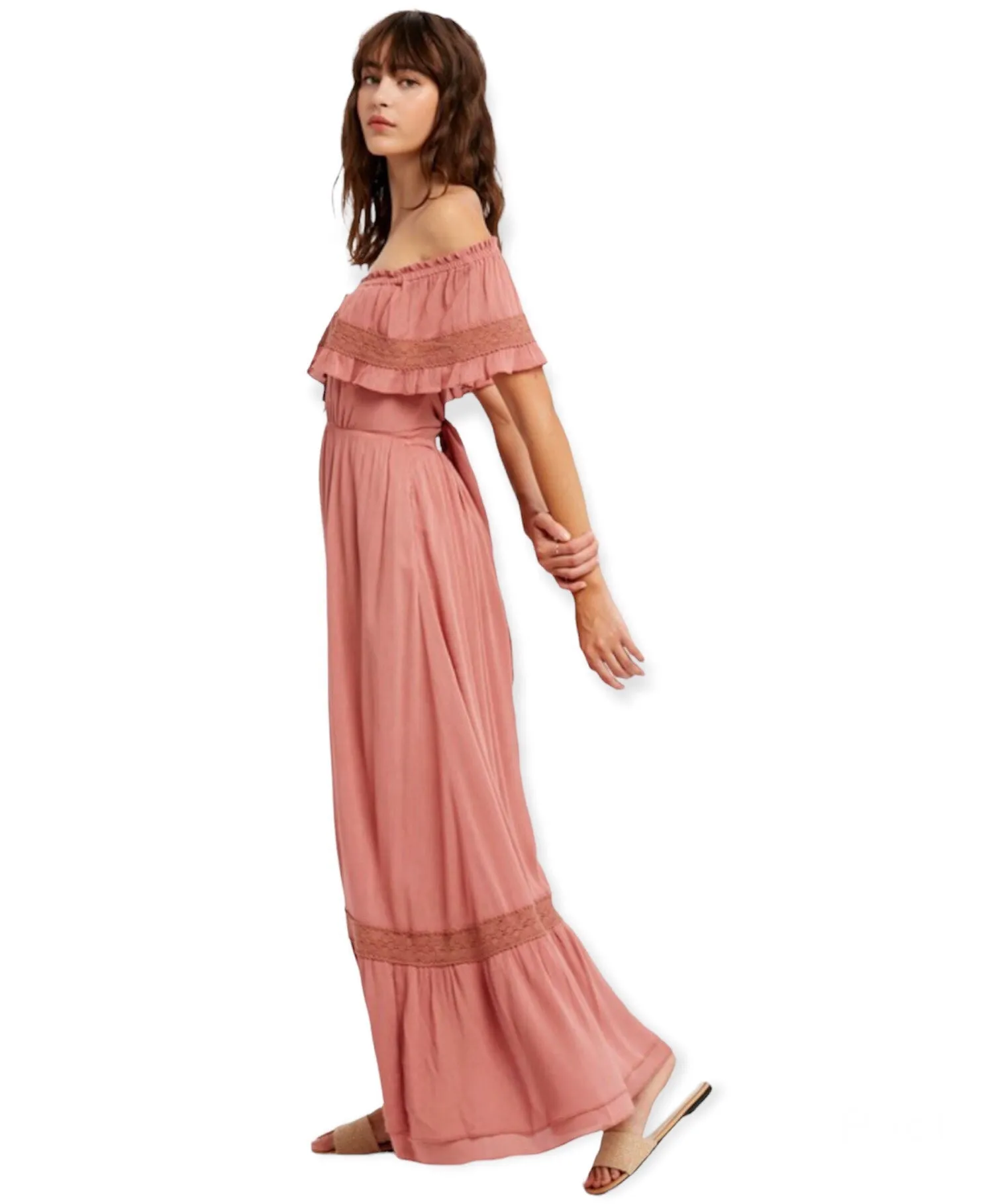 The Sienna Maxi Dress- Rose