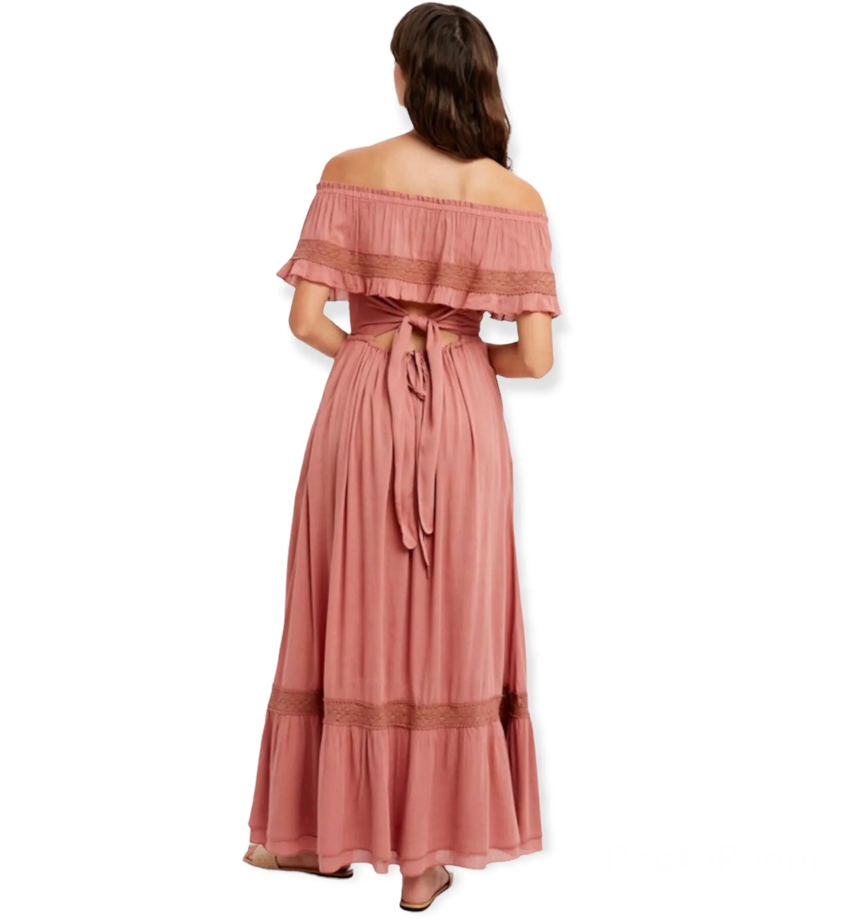 The Sienna Maxi Dress- Rose