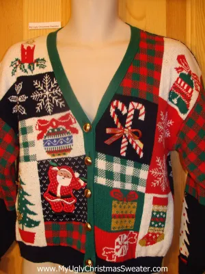 Ugly Christmas Sweater Party Jumper 80s Horrible Cardigan