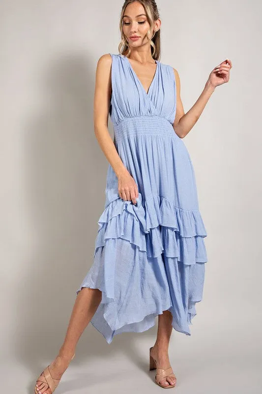 V-Neck Ruffle Maxi Dress *Online Only*