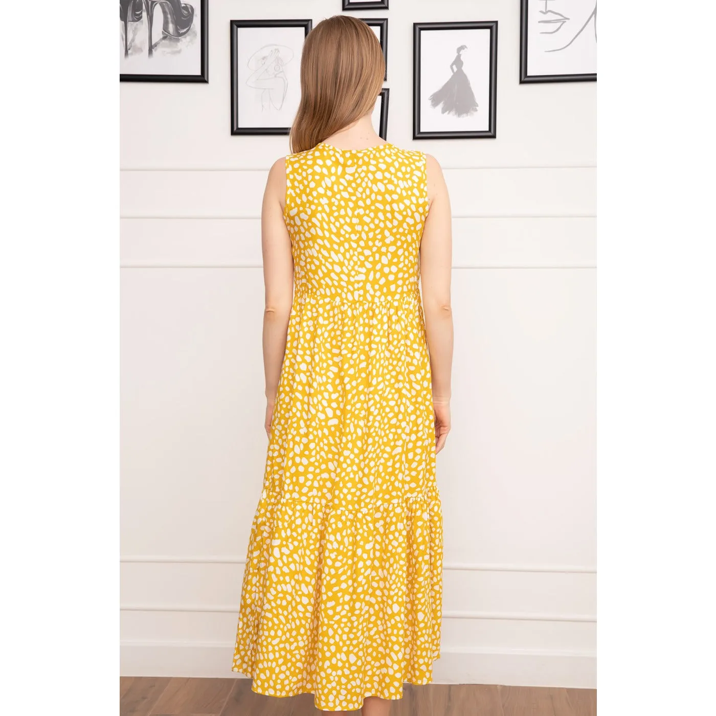 Yellow Printed Dress